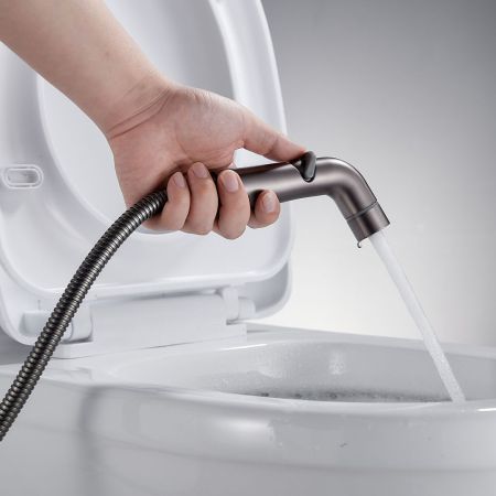 Гигиенический душ со смесителем Shevanik S4105T, оружейная сталь, артикул S4105T