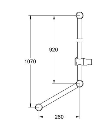 Штанга GROHE RELEXA 28587000 (хром, металл/пластик, круглая), шт, артикул 28587000