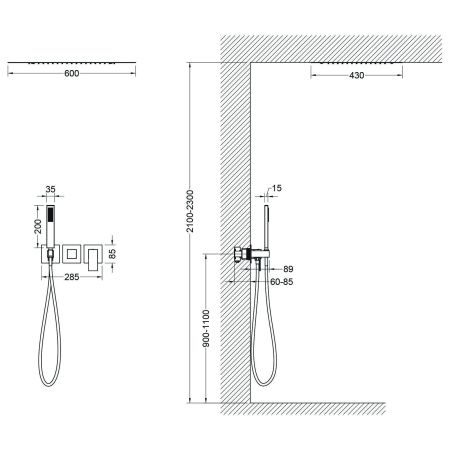 Душевая система встроенная Timo Selene SX-2129/17SM золото матовое, артикул SX-2129/17SM