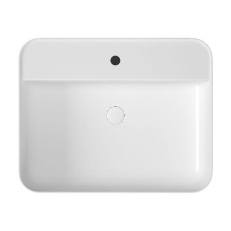 Раковина накладная Vind белая прямоугольная с полочкой под смеситель 500*400*135 (без ДК), артикул OWLB191036
