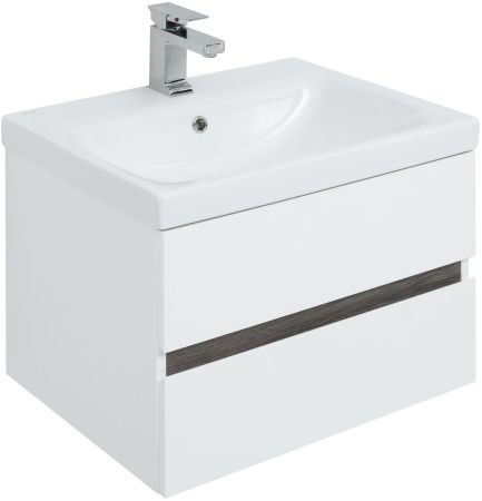 Мебель для ванной Aquanet Беркли 60 белый/дуб рошелье (зеркало дуб рошелье), артикул 00258906