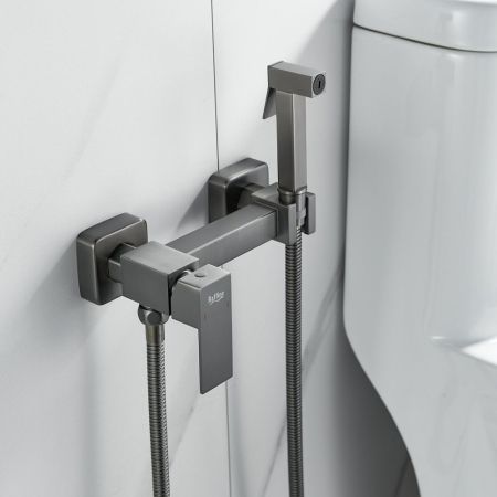 Гигиенический душ со смесителем Raffine F237T, оружейная сталь