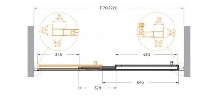 MOLVENO-BF-3-90-C-Cr-IV Душевая дверь, артикул MOLVENO-BF-3-90-C-Cr-IV