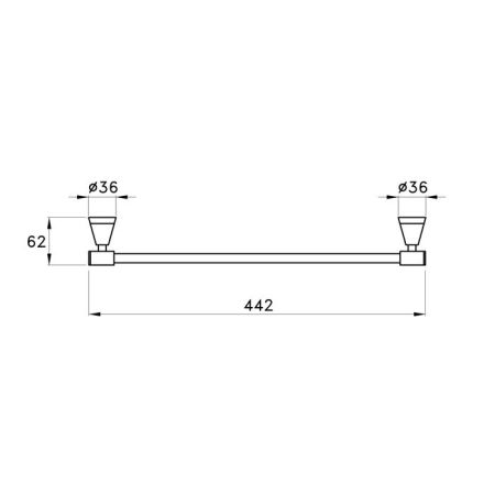 Stella 130 Полотенцедержатель настенный 40 см 602/40 цвет: хром, артикул CT 10001 CR00