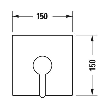 Duravit C.1 Смеситель для душа скрытого монтажа (наружная часть квадрат), цвет: хром, артикул C14210009010