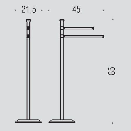 Colombo Portofino Стойка высотой 85 см, цвет: хром, артикул B3238.CR