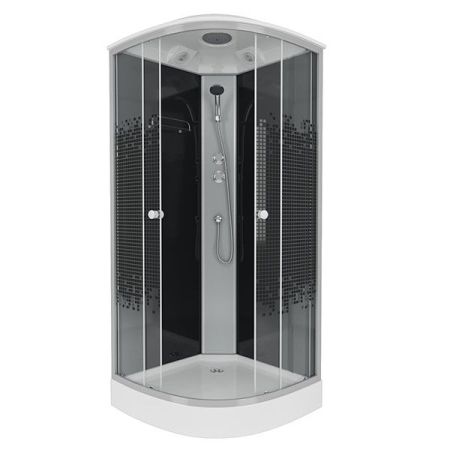 Душевая кабина Niagara Eco NG-4503-08 80х80 стекло матовое задняя стенка Черная