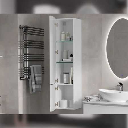 Пенал (35см) Velvex Luna pp.LUN.35, белый, артикул pp.LUN.35