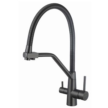 Смеситель для кухни с подключением к фильтру Fmark FS0762Q, графит