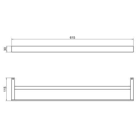 Полотенцедержатель двойной Timo Petruma 15256/17 золото матовое, артикул 15256/17