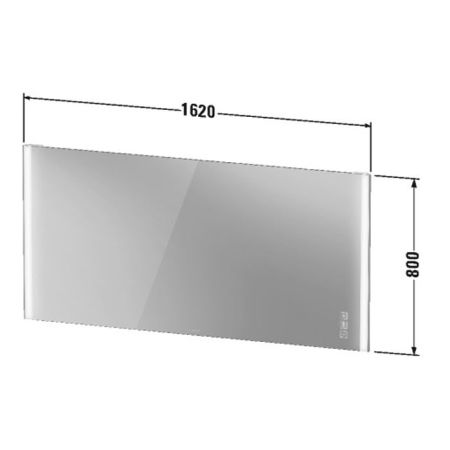 Duravit XViu Зеркало с подсветкой 1620x800x40мм, сенсорное управление, цвет: champagne matt, артикул XV70470B1B1