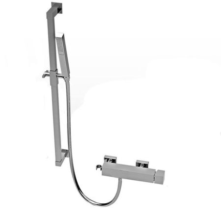 Stella Bamboo Quadro Душевой комплект 3283AC/302-6: смеситель, штанга+ручной душ, цвет: хром, артикул BQ 02420 CR00