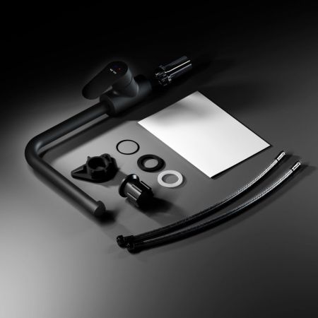 F8005022 Like, смеситель для кухни L-образный излив, черный, шт., артикул F8005022