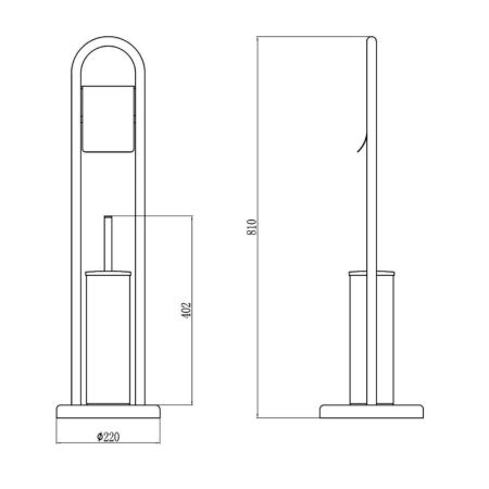 Напольная стойка Savol S-00Y708, хром, артикул S-00Y708
