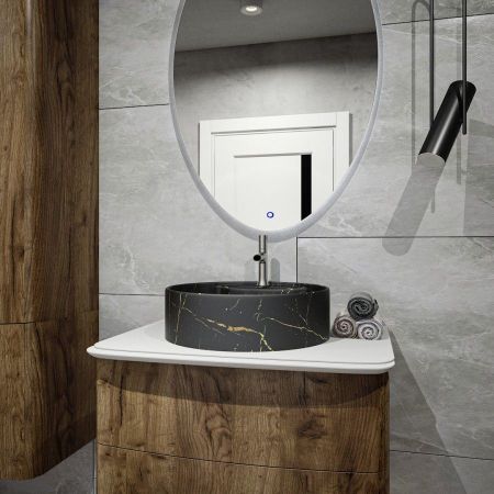 Раковина чаша Maretti EA13NS44-560MR, черный мрамор, артикул EA13NS44-560MR