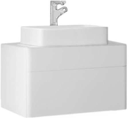 Тумба под раковину Raval Pure 80 подвесная Белая, артикул Pur.01.80/P/W
