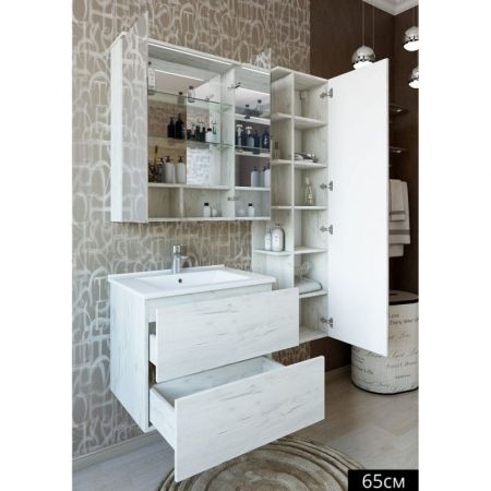 Тумба для раковины Sanflor Чикаго 65 С000005819 Дуб крафт белый