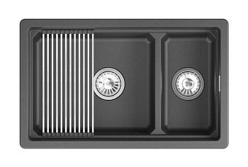 Кухонная мойка GRANULA кварц (7304iU, ЧЁРНЫЙ)