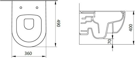 Чаша подвесного унитаза Allen Brau Priority 4.31002.AN антрацит, артикул 4.31002.AN