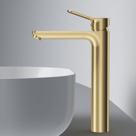 F85A92099 X-Joy, смеситель д/умывальника высокий, золото, артикул F85A92099
