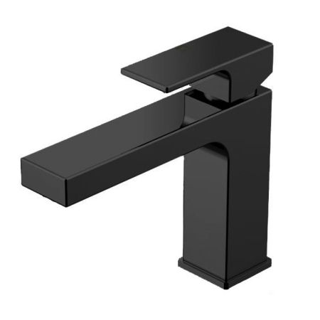 GATTONI Kubik Смеситель для раковины без донного клапана,излив 150мм, цвет NERO OPACO, артикул 2581/25NO