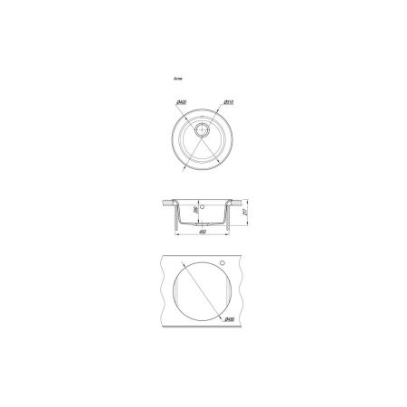 Кухонная мойка Florentina АНТИК 17.020.B0510.302, антрацит, артикул 17.020.B0510.302