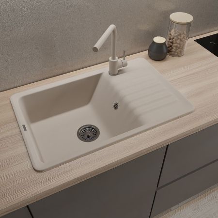 Смеситель для кухни GranFest Z-5411, белый