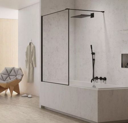 Шторка для ванны NEW TRENDY NEW MODUS 60 см EXK-1932-WP (черный), артикул EXK-1932-WP