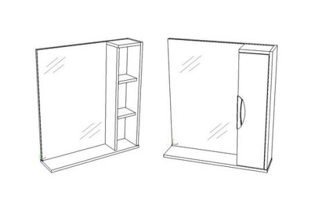 Зеркало-шкаф "Чикаго 65", артикул SD-00000302