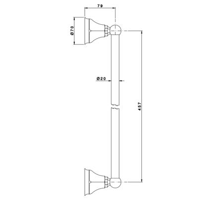 Nicolazzi Teide Полотенцедержатель 30 см, цвет: хром, артикул 1483CR05