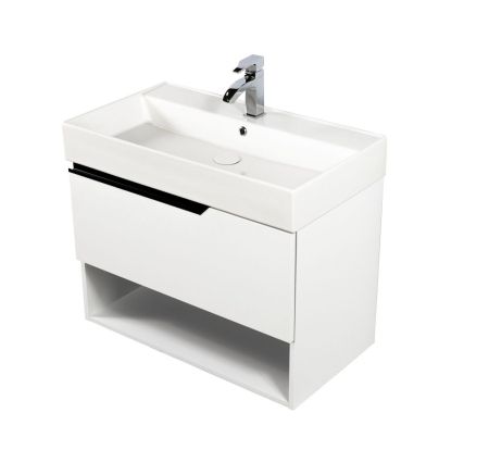 Комплект мебели Visobath Eleven, 800 мм левый, цвет белый матовый лак (B-Ada), артикул 85601/B-Ada/EL