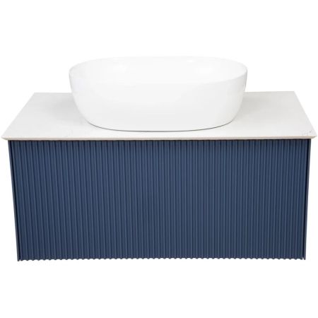 Тумба под раковину подвесная La Fenice Terra FNC-01-TER-BG-80, синяя, артикул FNC-01-TER-BG-80