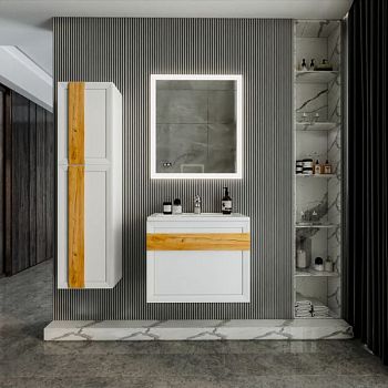 Комплект мебели для ванной Бриклаер БЕРЛИН 70BD, белый