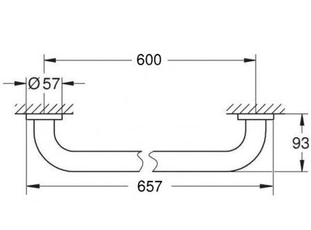 Ручка для ванной GROHE Essentials 610 мм, хром (40794001)
