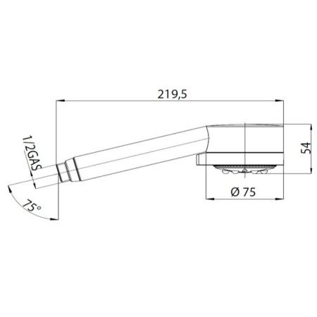 BOSSINI Ручной душ Ø75 мм., с 5 режимами, цвет хром BOSSINI Ручной душ Ø75 мм., с 5 режимами, цвет хром