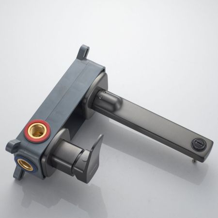 Смеситель для раковины встраиваемый Shevanik S9941T, оружейная сталь