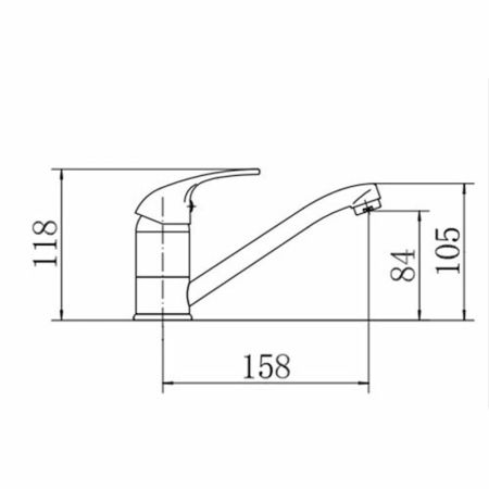 Смеситель для кухни FASHUN A4515, хром