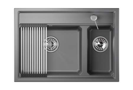 Кухонная мойка Granula 7302, АЛЮМИНИУМ, артикул 7302, АЛЮМИНИУМ