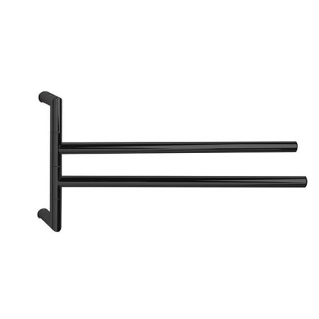 3SC Guy Полотенцедержатель двойной, поворотный, плечо 35см,цвет: черный матовый, артикул GU19NO