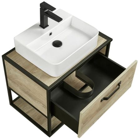 Тумба под раковину АКВАТОН ЛОФТ ФАБРИК 64,2 1A242301LTDU0 (подвесная, дуб эндгрейн), шт, артикул 1A242301LTDU0