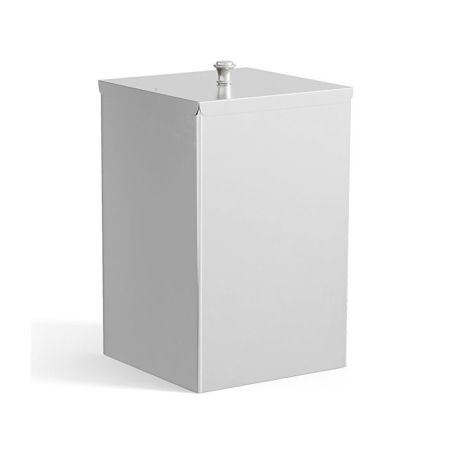 DEVON Cube Ведро мусорное с крышкой, цвет хром, артикул CUBE306CR