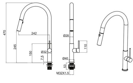 Смеситель для кухни Allen Brau Sprungfeder 5.60002-SS сталь браш, артикул 5.60002-SS
