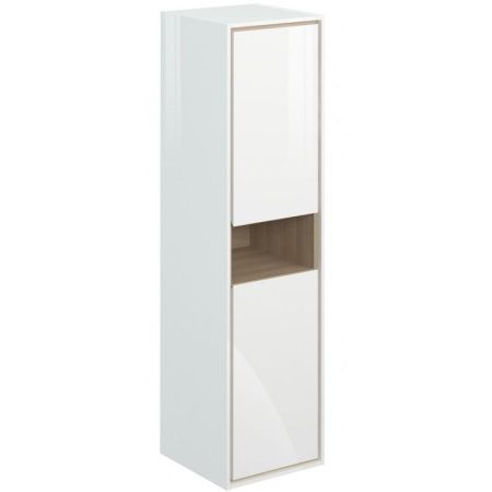 Шкаф пенал Cersanit Louna 35 SL-LOU/Wh подвесной Белый глянец дуб Эврика, артикул SL-LOU/Wh