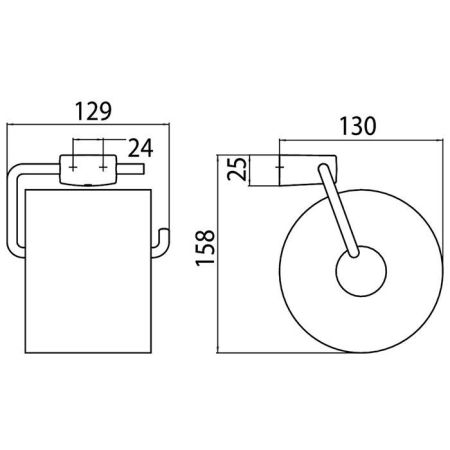 Emco Trend, Держатель туалетной бумаги без крышки, (круглый стержень), цвет хром