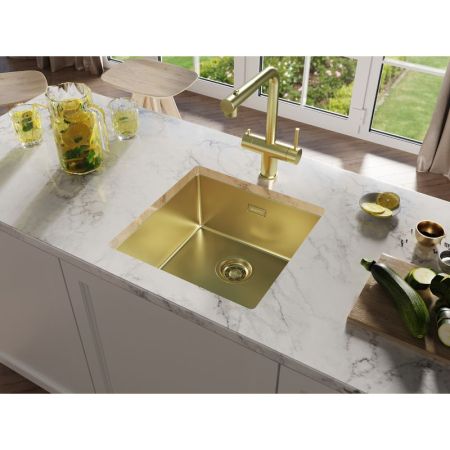 Кухонная мойка Grandex Aqua Optima 5011351, золото, артикул 5011351