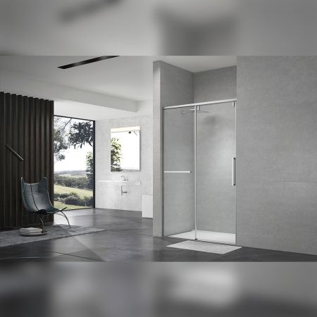 Душевая дверь в нишу Terminus Альба 140х220, хром, артикул 1DS140х220C
