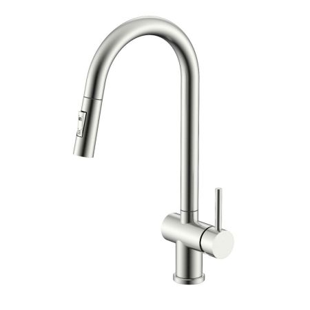 Смеситель для кухни с выдвижным изливом Splenka S204.49.05, сатин, артикул S204.49.05