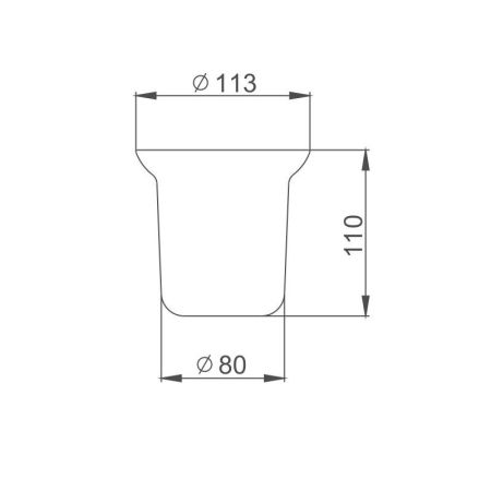 Стакан для ершика Haiba HB753, белый