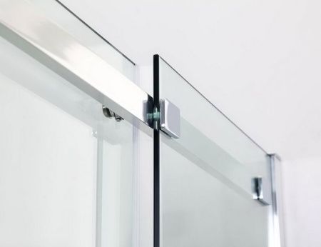 Душевой уголок Black&White Stellar Wind S502 прямоугольный профиль Серебристый хром стекло прозрачное