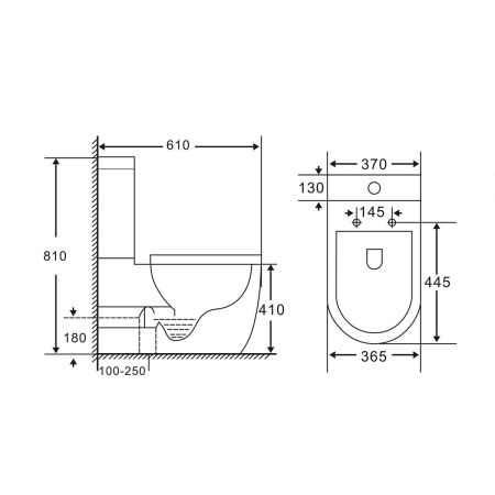 Унитаз-компакт Evo VT2-34 безободковый, белый, Geberit, ультратонкое сиденье soft-close, P-trap, артикул VT2-34